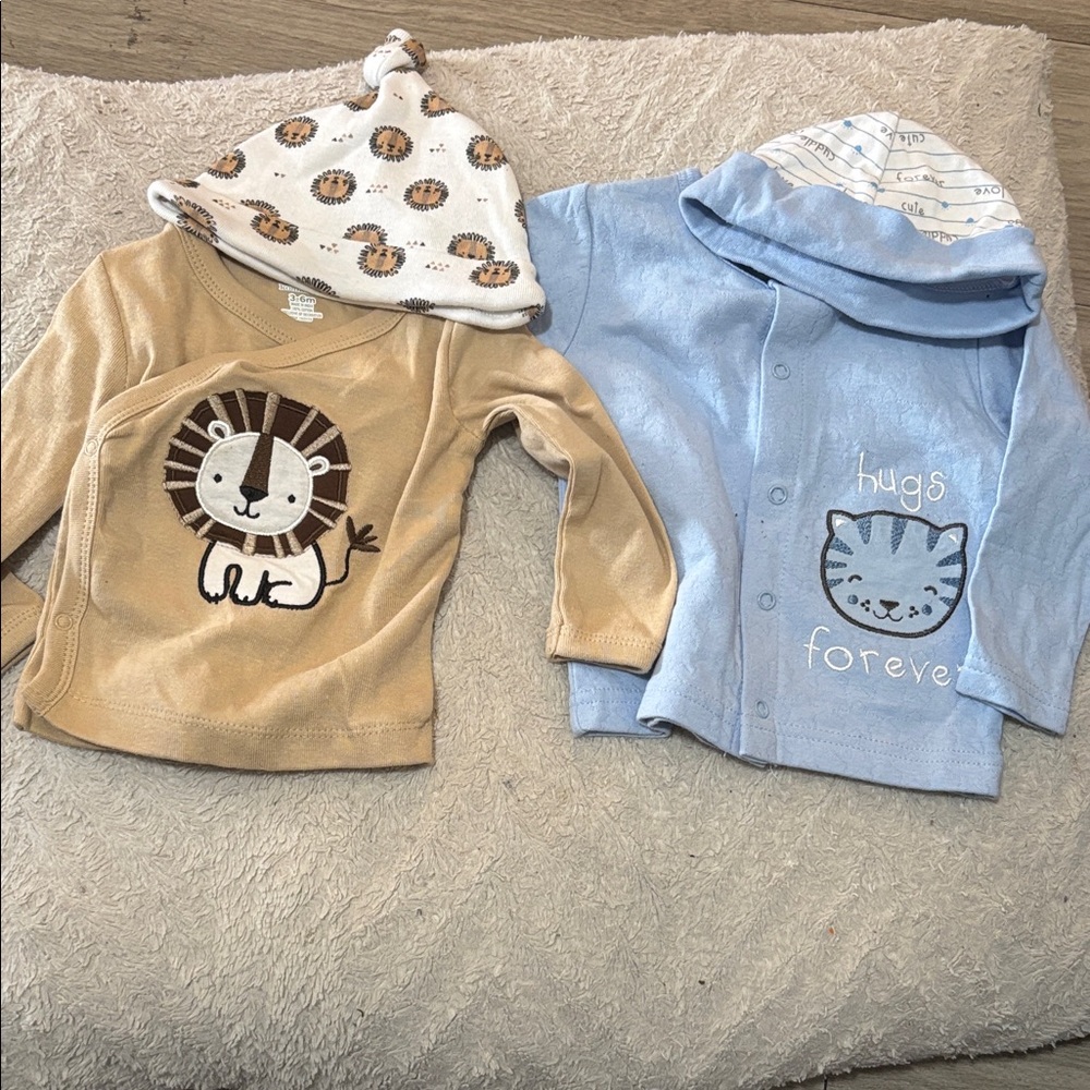 Adorable Kids' Lion and Cat Themed Shirts
